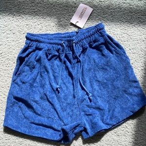 Blue Terry Cloth Shorts